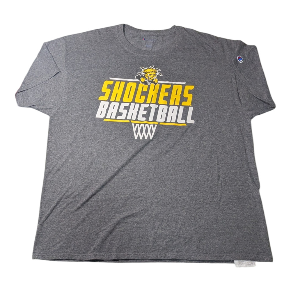 Champion Wichita State University Shockers Basketball Gray T-Shirt Size XL